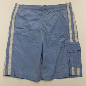 GAP MD 36 x 10" Blue Side Striped‎ Cargo Pocket Mesh Lined Boardshorts